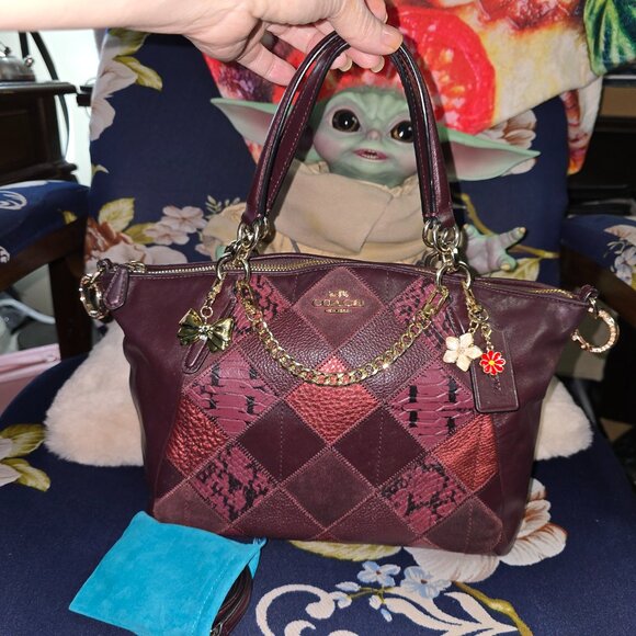 COACH Kelsey Patchwork Satchel & Kors Gold Wallet - Picture 1 of 16